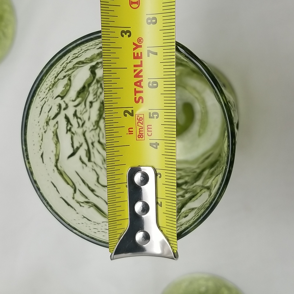 Anchor Hocking Milano Avacado Green Footed Tumblers - Picture 6 of 16